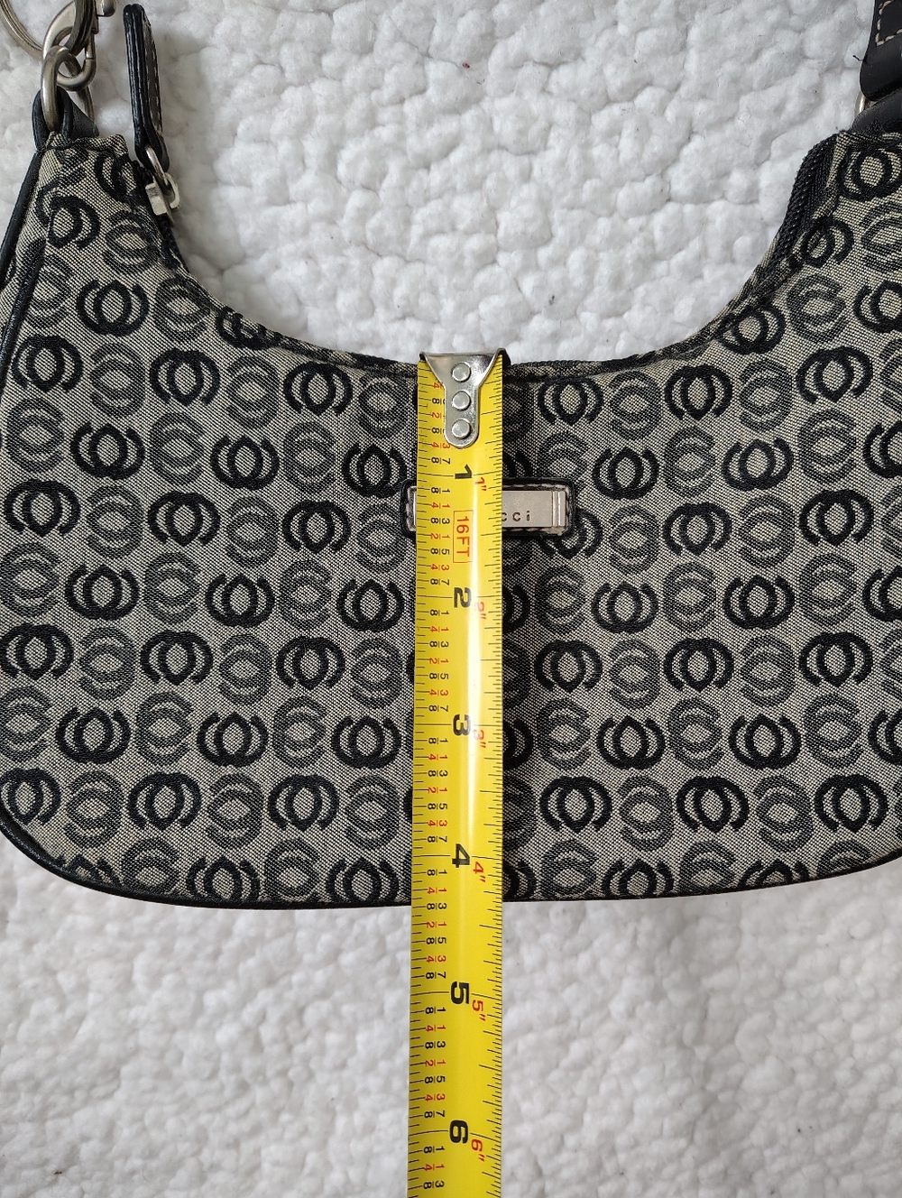 Minicci Hobo-style Patterned Canvas Logo Print Shoulder Bag - Picture 14 of 16